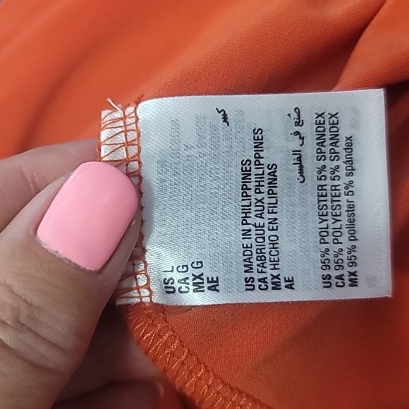 INC International Concepts orange gold zipper pockets long sleeve dress shirt - Picture 10 of 11